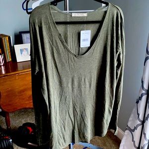 Army Green Free People shirt